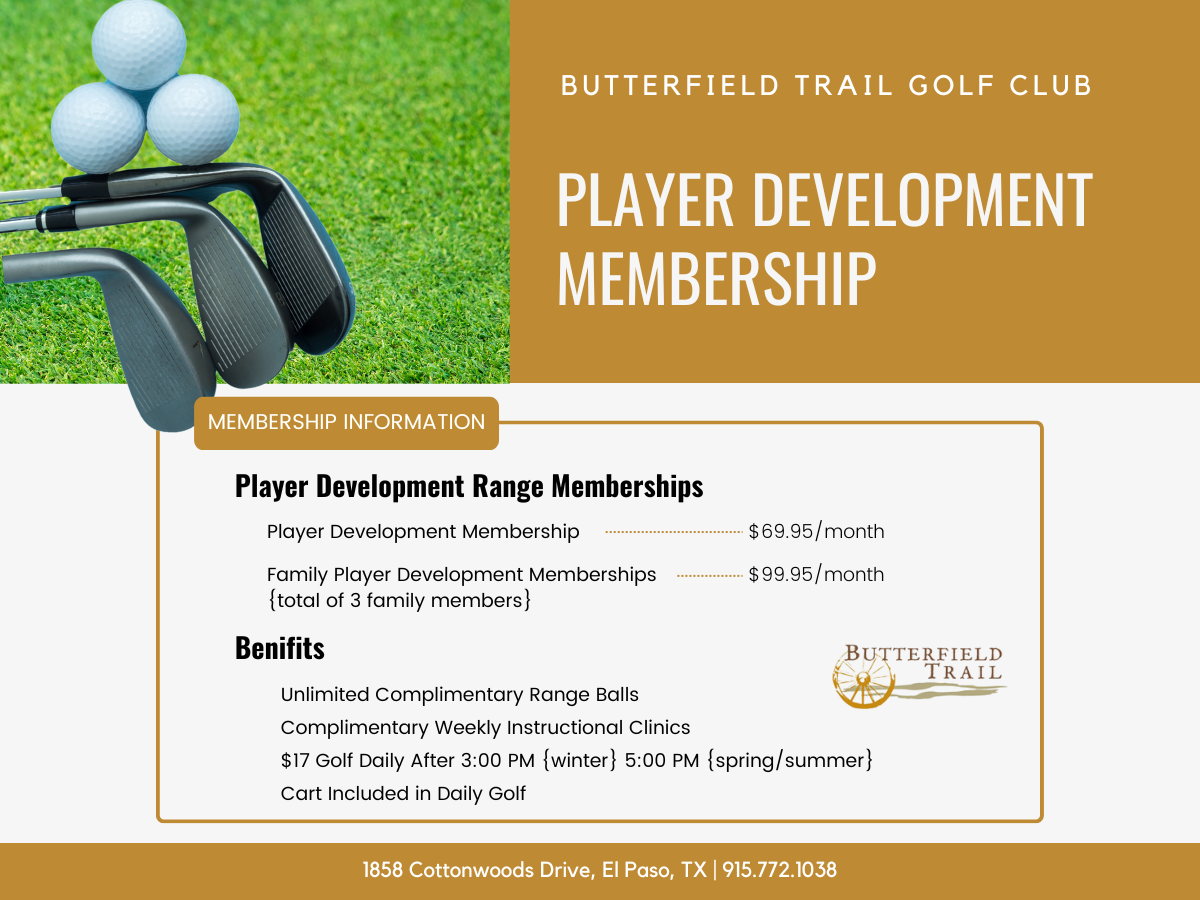 Butterfield Trail Golf Club | Golf Pass - Player Development Membership